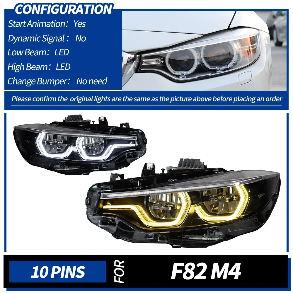 TYPY Car Styling for BMW F32 LED Headlight 2012-2019 F36 F80 F33 DRL 425i 428i 430i 435i Signal Head Lamp Auto Accessories