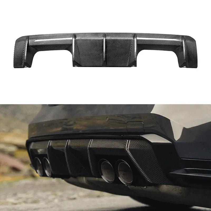 For BMW M3 M4 G80 G82 Trim Body Kits Car Accessories Auto Parts Real Dry Carbon Fiber Original Rear Lip Rear Diffuser