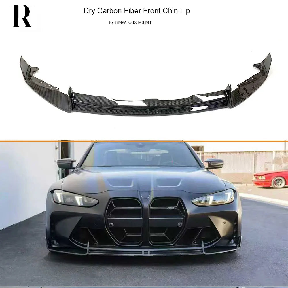 AD Gen2 Style Dry Carbon Fiber Front Bumper Chin Lip Splitter for BMW G80 G81 G82 G83 M3 M4  19-UP