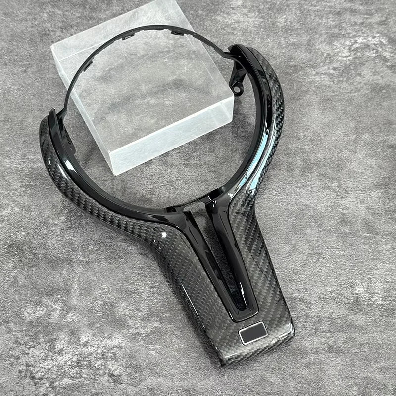 Suitable for BMW 12345 series F10 F20 F30 M2M3 M4M5 thong carbon fiber steering wheel cover with multi-color selection