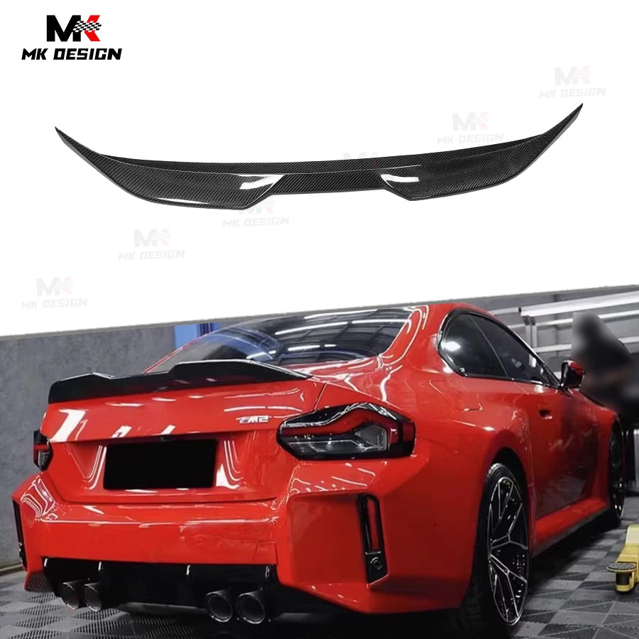 MP Style Carbon Fiber Rear Spoiler for BMW 2 Series G42 G87 M2 2021-IN Rear Trunk Lip Ducktail Spoiler Wing Body Kits