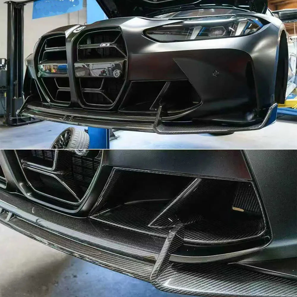 AD Gen2 Style Dry Carbon Fiber Front Bumper Chin Lip Splitter for BMW G80 G81 G82 G83 M3 M4  19-UP