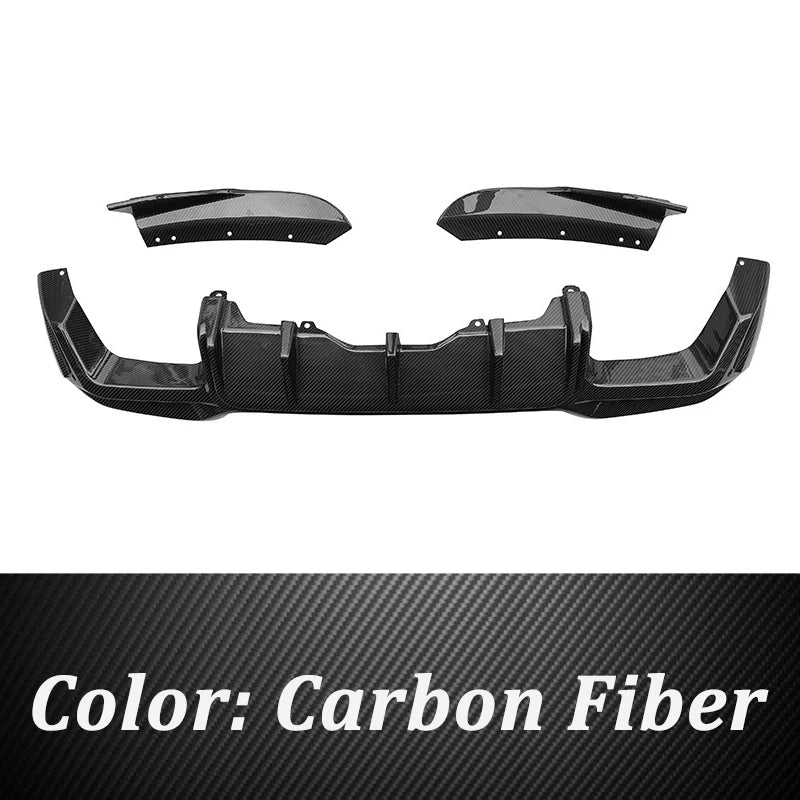 For BMW X3M F97 2022+ Real Carbon Fiber Rear Bumper Lip Diffuser Spoiler Splitters Tuning Body kit Upgrade Exterior Accessories