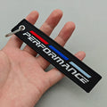 1pcs Black White Performance Logo Lanyard Nylon Printing Emblem Style Keychain For BMW M Performance E90 E60 E46 Car Accessories