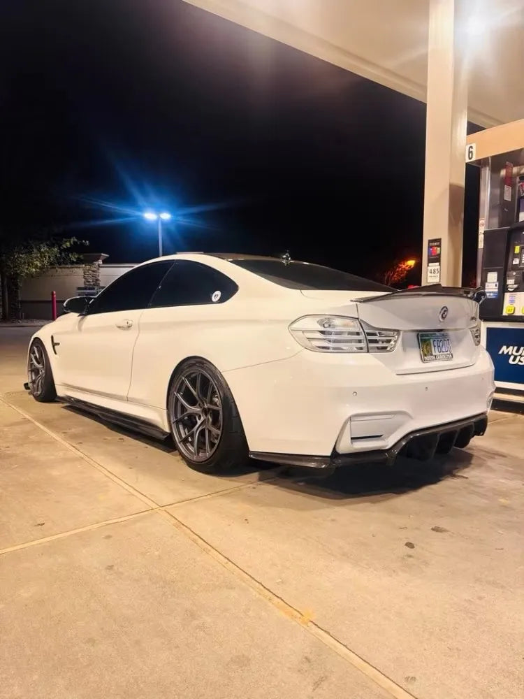 PSM Style Real Carbon Fiber Side Bumper Skirt  Extension Splitter for BMW F80 M3 F82 F83 M4 Coupe 2014 - 2020