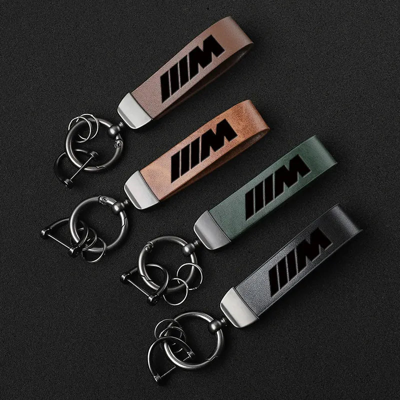 Luxury Genuine Leather Keychain Car Key Ring For BMW M E46 E90 E60 F30 F10 E39 F20 E36 E87 M3 M5 X1 X3 X5 X6 X7 Car