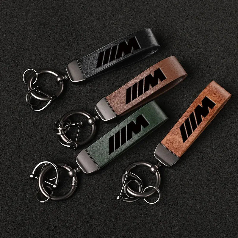 Luxury Genuine Leather Keychain Car Key Ring For BMW M E46 E90 E60 F30 F10 E39 F20 E36 E87 M3 M5 X1 X3 X5 X6 X7 Car