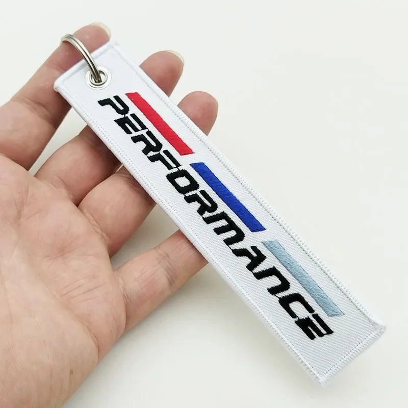 Women Man Nylon Key Ring Leather Car Keychain For BMW Performance E46 E39 E60 F10 F20 F30 F15 F16 Motorcycle Racing Accessories