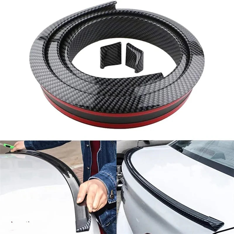 1.5M Car-Styling 5D Carbon Fiber Spoilers Styling DIY Refit Spoiler Universal For BMW Toyota Honda KIA Hyundai Opel Mazda