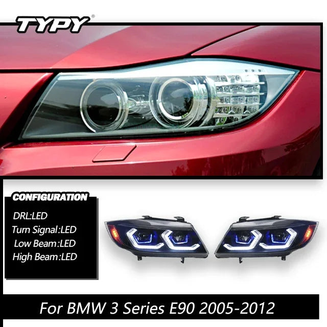 Car Lights For BMW 3 Series E90 Headlight 2005-2012 LED Projetor Head Lamp Daytime Running Light Automotive Accessories