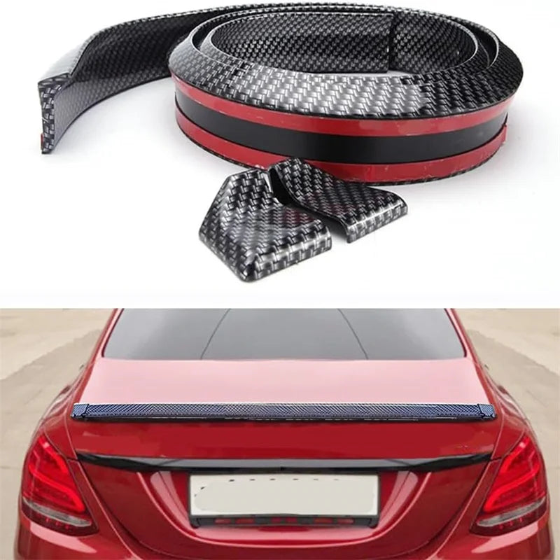 1.5M Car-Styling 5D Carbon Fiber Spoilers Styling DIY Refit Spoiler Universal For BMW Toyota Honda KIA Hyundai Opel Mazda