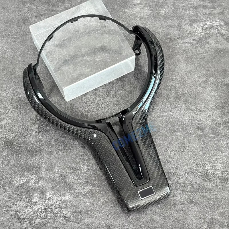 Suitable for BMW 12345 series F10 F20 F30 M2M3 M4M5 thong carbon fiber steering wheel cover with multi-color selection